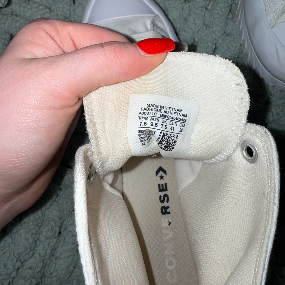 White chunky converse